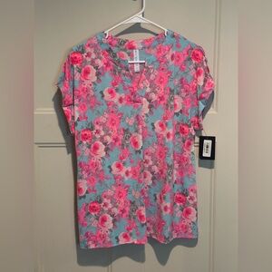 NWT Dear Scarlett Floral Blouse - Pink and Blue